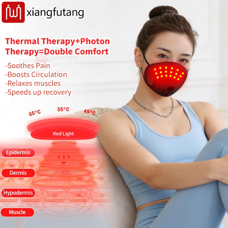 Назальный массажер с красным светом, обертывание, маска с подогревом, быстрый нагрев, облегчение заложенности носа, ринита, дышащая, унисекс, назальная накладка