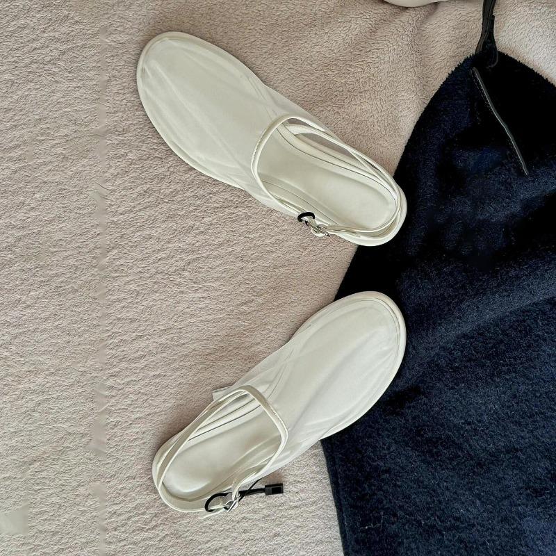 Casual Mesh Sandals Women Mules Elegant Square Closed Toe Flat Slippers Female Shoes Female Sandales Designer Slides Women