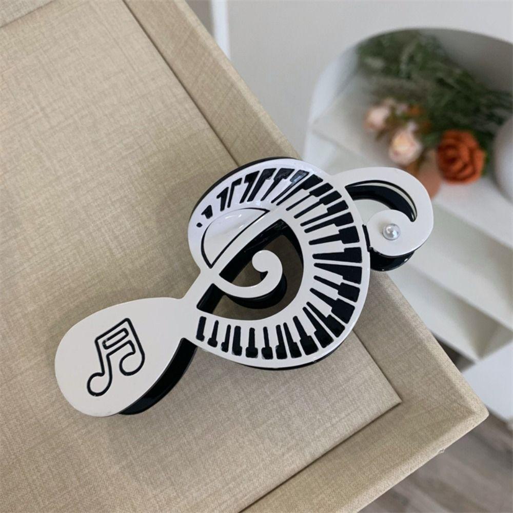 Уксусная кислота Ацетат Гитара Зажим для волос Видеокассета Большой зажим-акула Милый музыкальный зажим для волос Женский