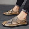 Men Sandals Summer Designer Casual Beach Shoes Male Outdoor Slippers Sport Leather Non-Slip Loafers Luxury Flats Plus Size 47