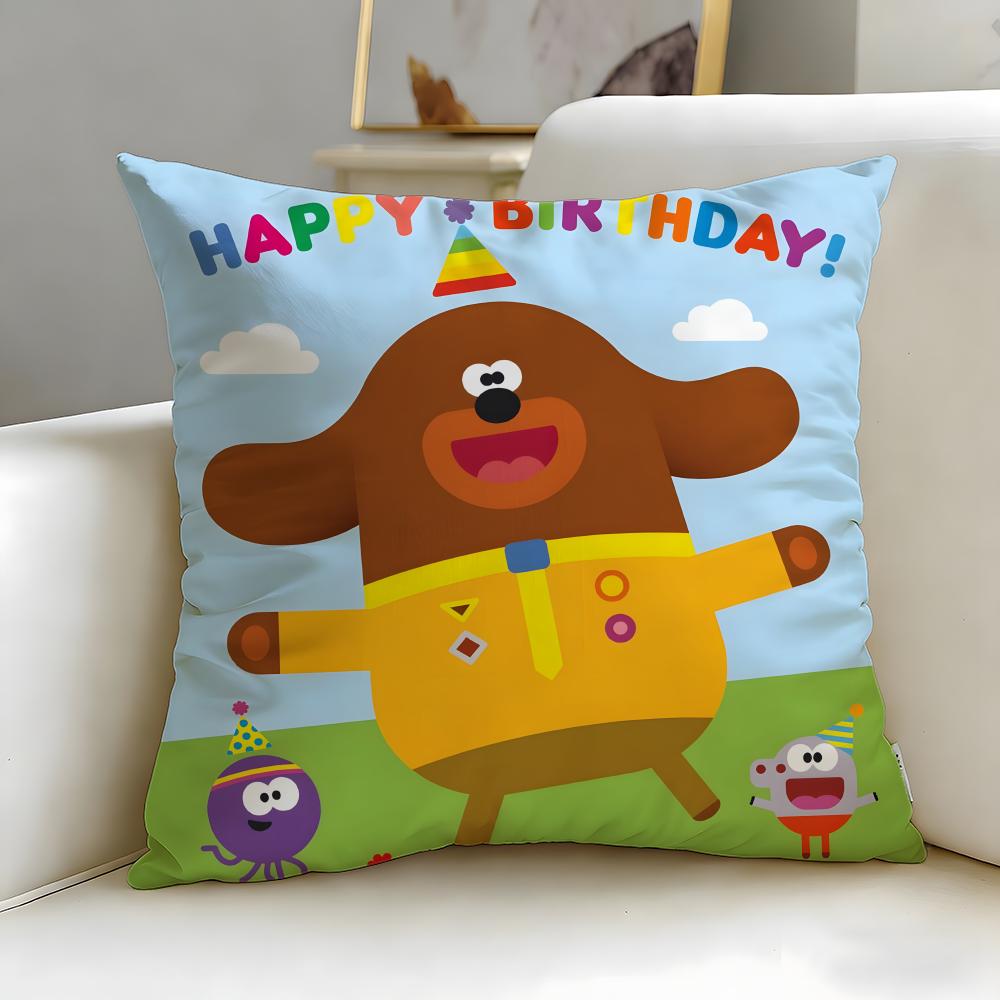 classic cartoon Hey Duggee Cushion Cover Soft & Easy-Wash Pillow Case – Versatile for Couch, Bed, Travel and Office