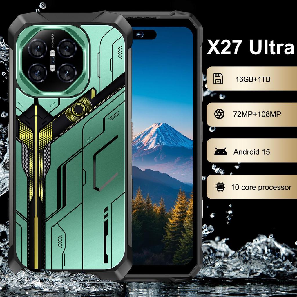 Оригинальный 5G-смартфон X27 Ultra 16 ГБ + 1 ТБ, Прочный и водонепроницаемый дизайн