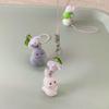 Sweet Flocking Rabbit Mobile Accessory Soft Rabbit Phone Chain Phone Decoration For Commuting And Shopping Adventures