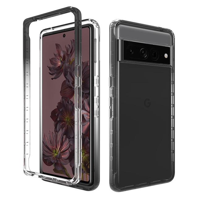 Прозрачный чехол для телефона 2 в 1 Hybrid Armor для Google Pixel 8 Pro, противоударный защитный чехол из ТПУ с градиентом для Pixel 7 6 Pro 7A 6A