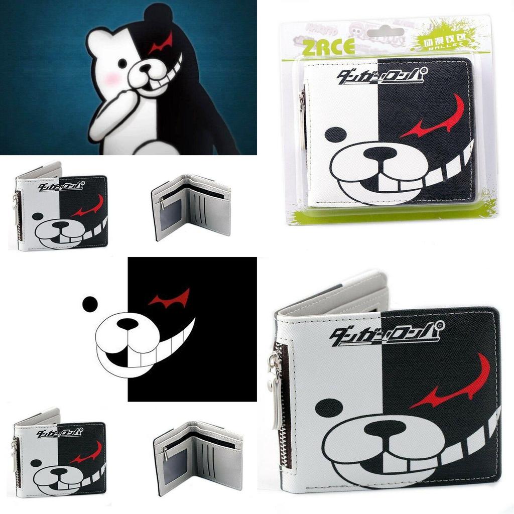 Монокума Danganronpa Аниме Косплей Двустворчатый Короткий Кошелек Кошелек Держатель Подарок Коллекционировать