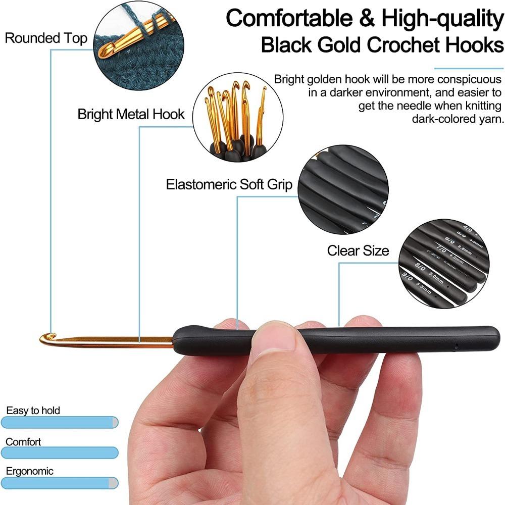 soft grip knitting hook crochet needles for arthritic hands aluminum crochet hooks crochet hook set
