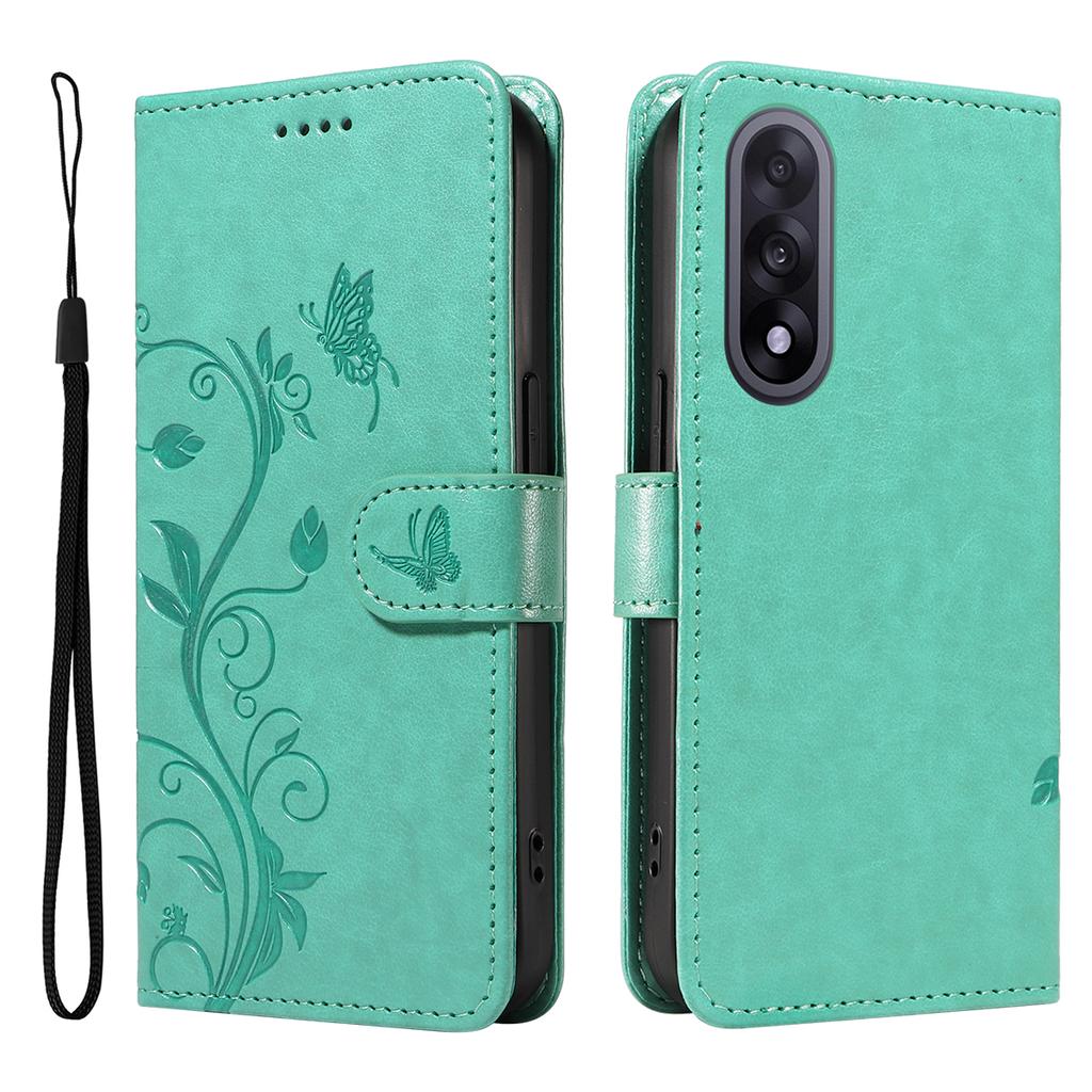 For OnePlus Nord 5 5G/OnePlus Ace 5 Ultra 5G PU Leather Cases Flower Pattern Wallet Stand Phone Cover with Strap