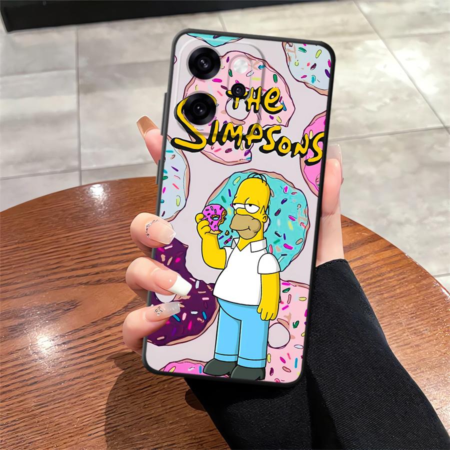 Чехол для телефона для Oppo A76 F9 F11 F29 A93 A98 A96 A74 A84 A78 Reno 4F 5 6 7 8 10 11 14 A83 S-simpsons Пончик
