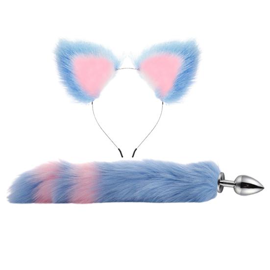 1 комплект, анальная пробка с повязкой на голову, многоцветная, снимает усталость, быстро достигает кульминации, многоразовый инструмент для ролевых игр, алюминий