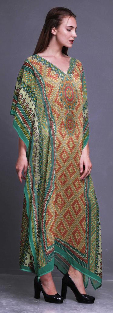 Phagun Indian Traditional Ethnic Womens Long Beach Kaftan Beachwear Bikini Coverup Maxi