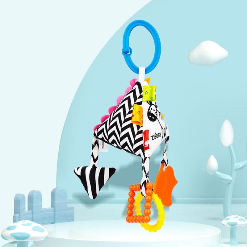 Погремушка для коляски, подвеска-колокольчик на кроватку, подвешивается у кроватки малыша для успокоения, звенящие колокольчики и силиконовый прорезыватель