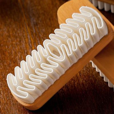 Щетка для обуви из 2 предметов с деревянной основой, мощная чистящая сила, мягкая щетина, эргономичная ручка для чистки обуви