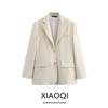 Fashion Style 2024 Autumn New Women's Clothing All-Match White Stripes Loose Suit Jacket 5247781