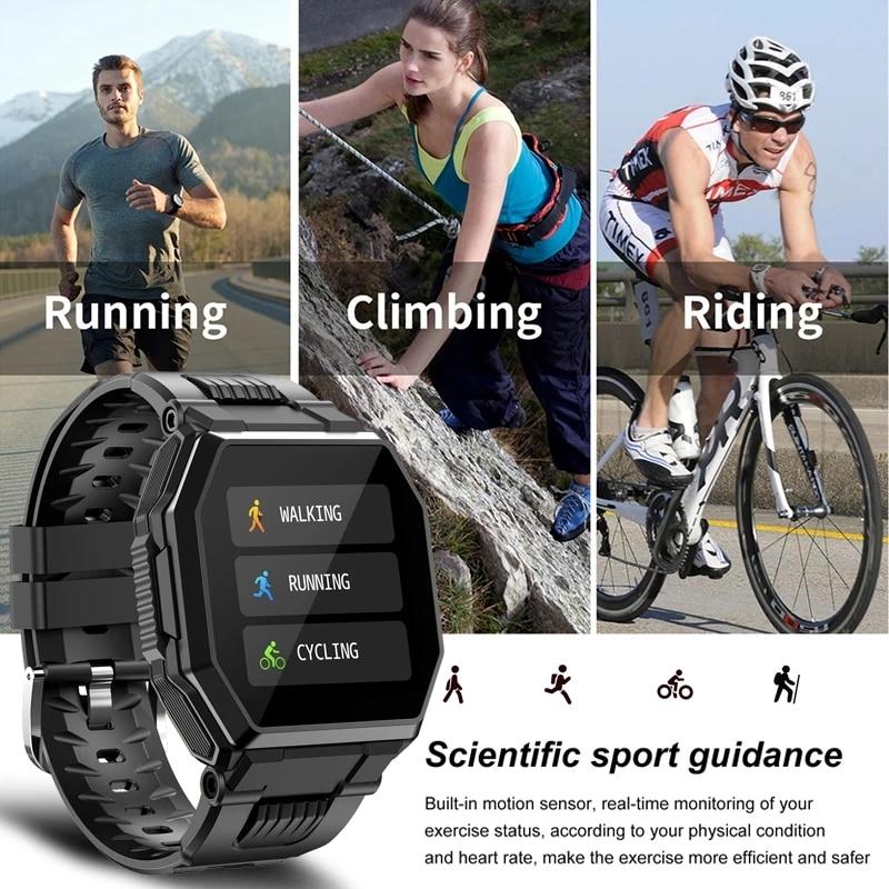 Full Touch Screen Smart Watch Sports Bluetooth Call Watch Blood Pressure Monitor Message Reminder Business Smartwatch Men