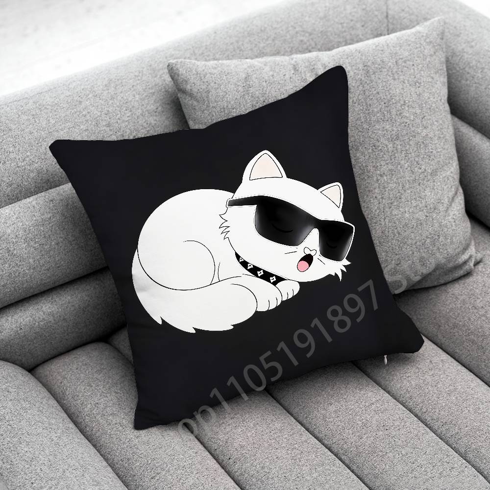 Cartoon Cat Funny Fashion Throw Pillow Case For 45x45cm 40x40cm 30x30cm 50x50cm 55x55cm Square Home Pillowcase Case