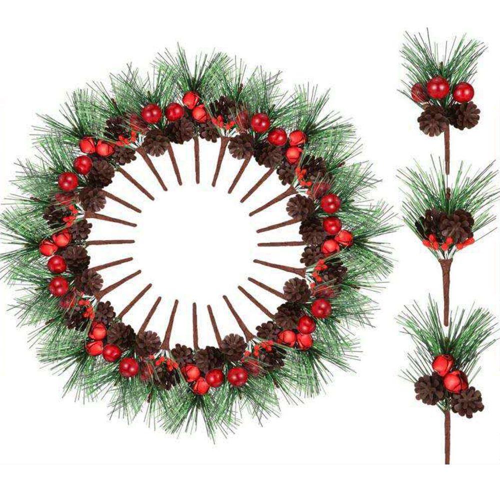 Christmas Berry Pine Cone Artificial Flowers Home Floral Decor Xmas tree Decor Christmas Ornament