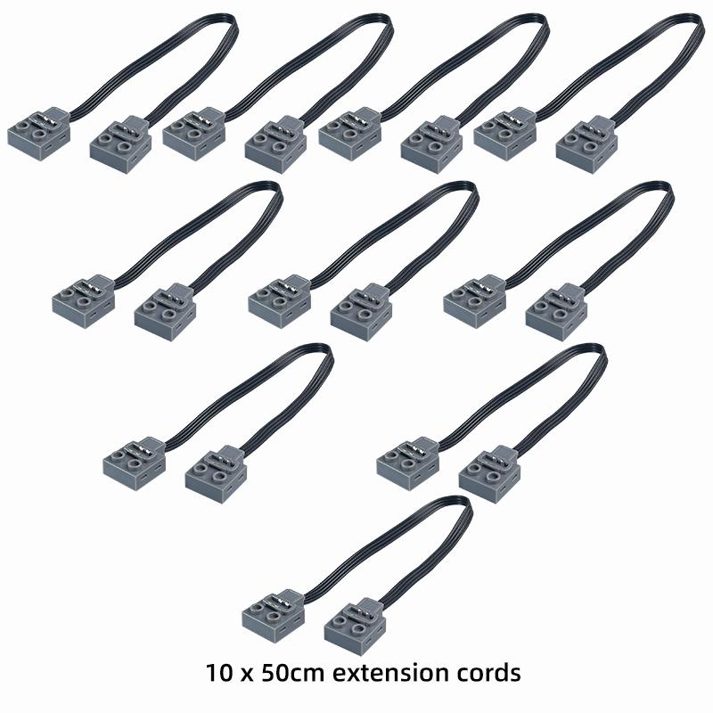 New 50Cm 1/2/5/10Pcs Moc Extension Wire Repair Replacment Cord Line Compatible Brand Building Block Servo Motor Battery Box 8871