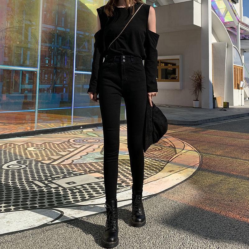 Женские облегающие джинсы скинни с высокой талией - Эластичные брюки-карандаш для весны, осени, зимы 2020