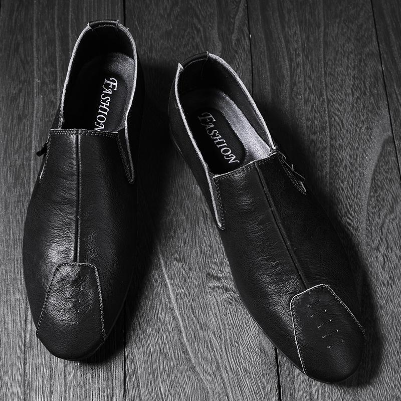 Повседневная обувь из натуральной кожи для мужчин. Роскошные брендовые мужские мокасины. Дышащие туфли для вождения без застежек. Удобная итальянская обувь.