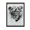 Plakat Lew W Geometrii Plakat Lew W Geometrii, 40X50 Cm, Rama Aluminiowa Czarna, Papier Matowy 230 Gsm