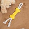 [Pet] Нетканая игрушка-веревка из кости, желтая