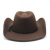 Cowboy Hat Felt Top Hat Western Gentleman'S Hat Felt Hat Jazz Hat Men'S Winter Hat