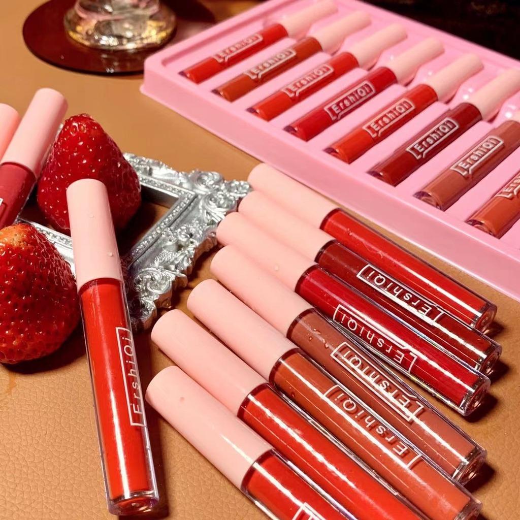 10pcs Lip Tint Set Waterproof Lipstick Set Matte Lipgloss Liptint Set