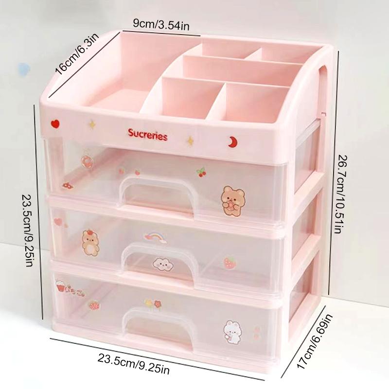 1 шт. Коробка для хранения, удобная полка для хранения, вместительный ящик, стильный прекрасный настольный органайзер для косметики, настольный макияж