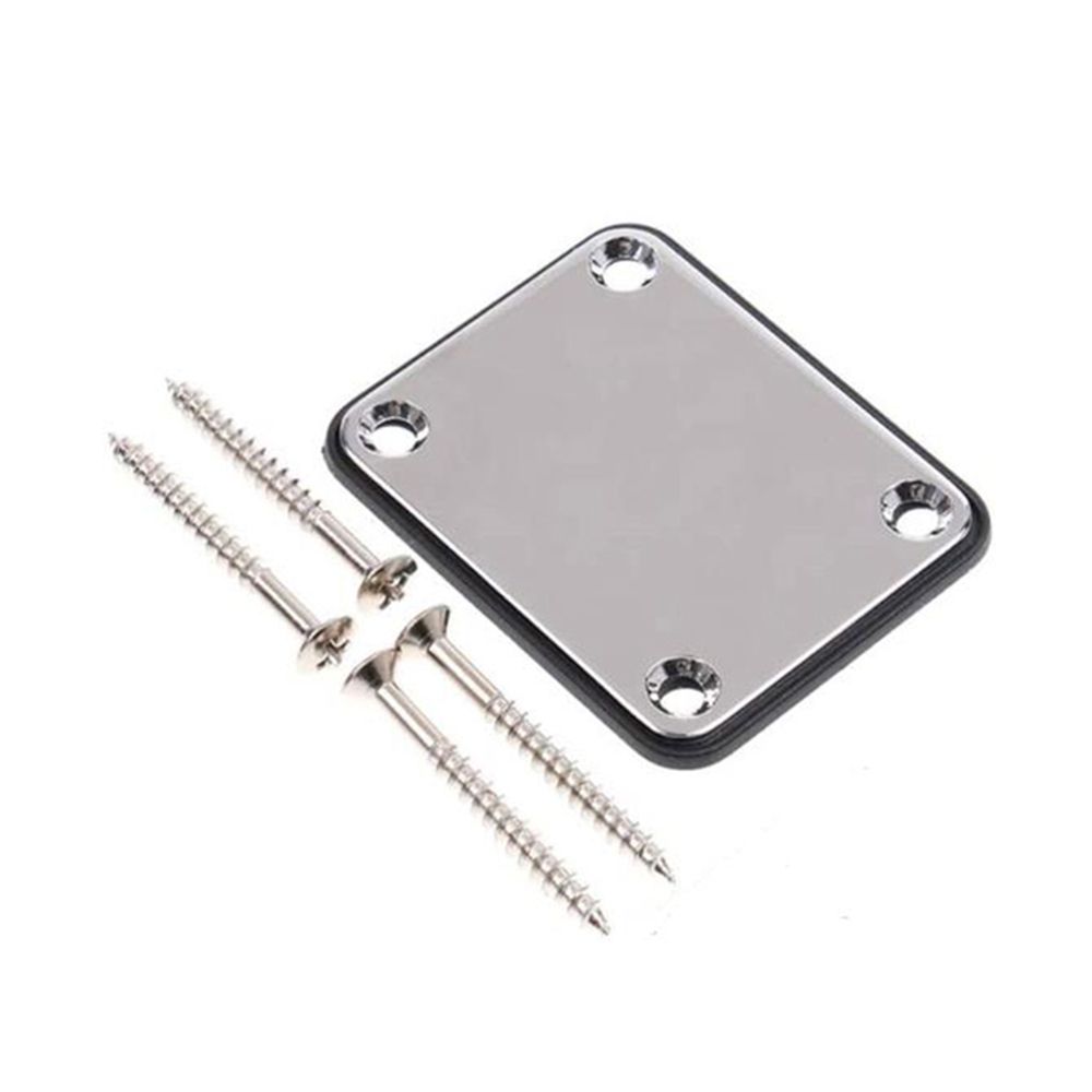 Gold Mounting Plate With Screws Parts Guitar Neck Plate Joint Back Electric ST