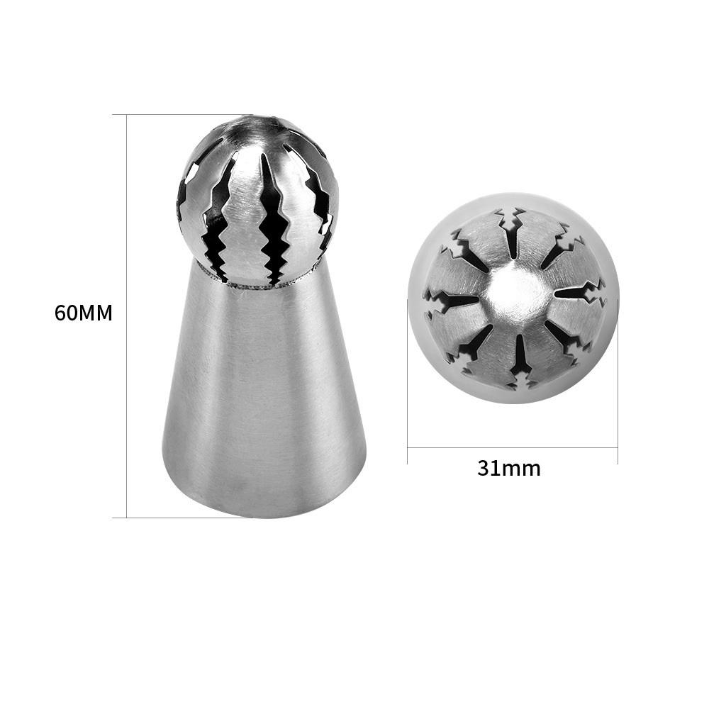 Cake Decoration Kit 3x Icing Decoration Russian Nozzles + 1x Silicone Piping Bag