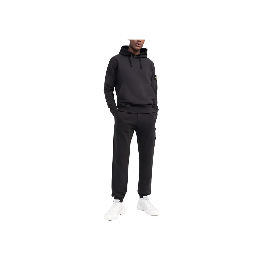 Stone Island Fleece Pants Black Men Bottoms 771564520-V0029