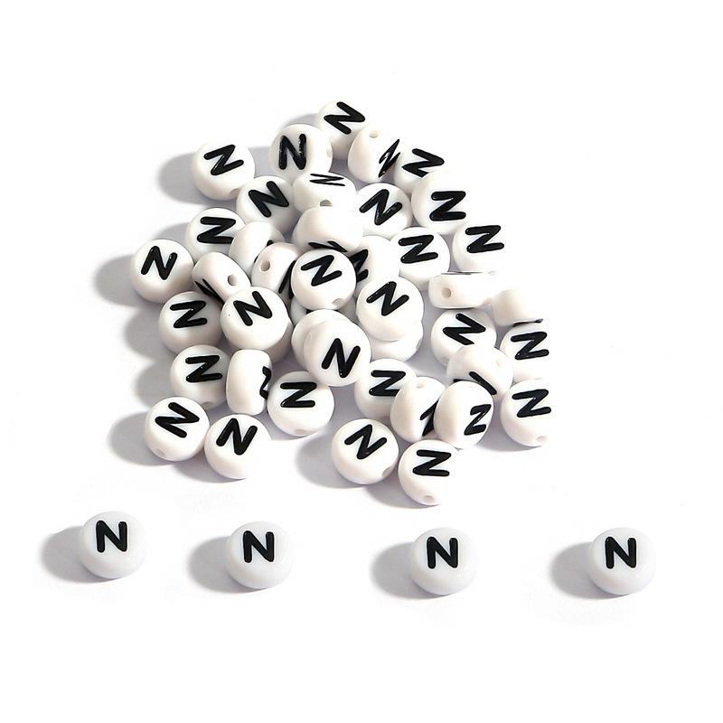 Бусины для браслетов ручной работы 4*7 мм Акриловые бусины с буквами алфавита Плоские бусины DIY Детские инструменты для плетения Бисероплетение Аксессуары для самодельных браслетов