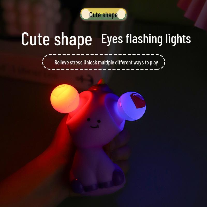Googly-Eyed Stress Relief Unicorn Doll - Silicone Squeeze Toy with Bursting Eyes for Venting Stress
