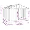Dog House Anthracite Grey 116.5 x 153 x 81.5 cm Galvanized Steel