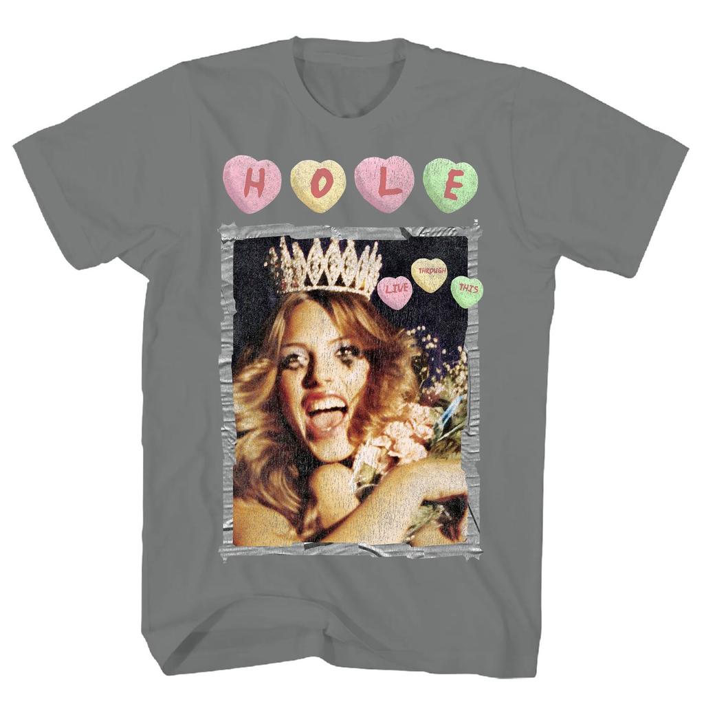 Hole - Live Through This - XL Charcoal t-shirt