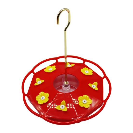 Кормушка для колибри 600 мл, подвесная кормушка для диких птиц с 8 отверстиями для кормления цветов и насестом для декора сада, патио, заднего двора