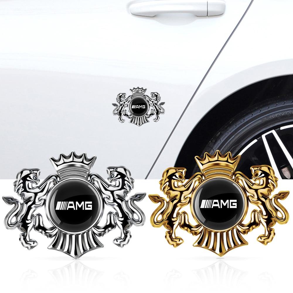 Car Badge Metal Sticker Body Trunk Window Decoration Accessories For Mercedes Benz W204 W124 W201 W202 W212 W220 W205 GLA AMG