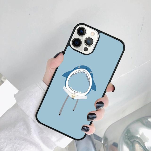 Love Shark Phone Case Cover For iPhone 17 Air 15 Pro MAX 16 Plus 14 12 11 13 coque
