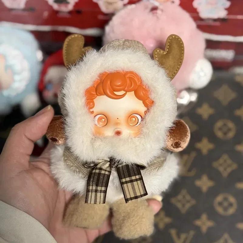 Новая подлинная Skullpanda Winter Symphony Series Blind Box Vinyl Face Doll Cute Action Figure Backpack Cushion Christmas Gift