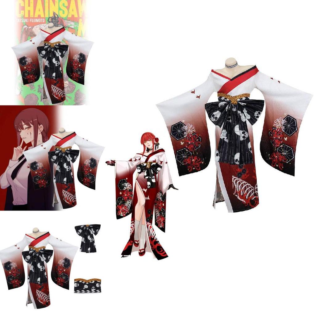 Очаровательный костюм для косплея Макимы Пауэр в традиционном японском стиле, мягкий и удобный