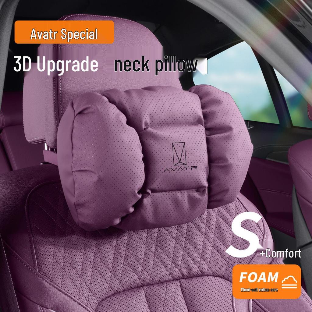 Avatr 06 Headrest Lumbar & Neck Support Cushion, Purple