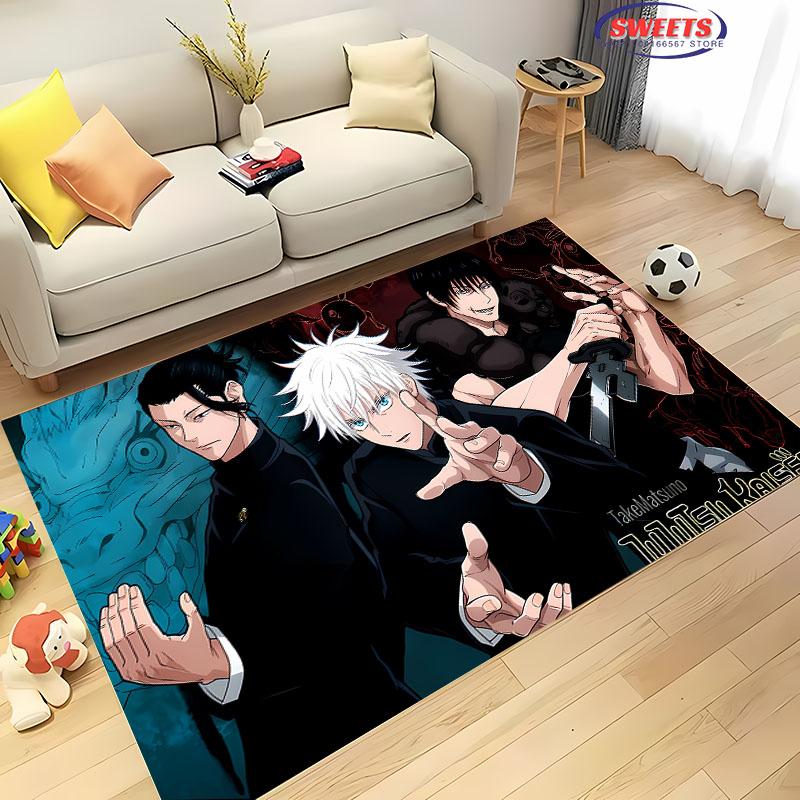 New Shelves ! Jujutsu Kaisen Gojo Satoru Carpet, Living Room Bedroom Office Kid's Room of Choice, Non-slip Machine Washable Mat