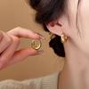 Панк Овальные Серьги-Кольца Металлические Геометрические Застежки для Ушей Минималистичный Стиль U-образные Застежки для Ушей Повседневные Аксессуары для Серег