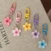 Resin Colorful Flower Keychain Sweet Earphone Case Pendant New Mini Keychain Student