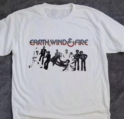 Винтажная белая футболка унисекс Earth Wind and Fire, подарок для фанатов