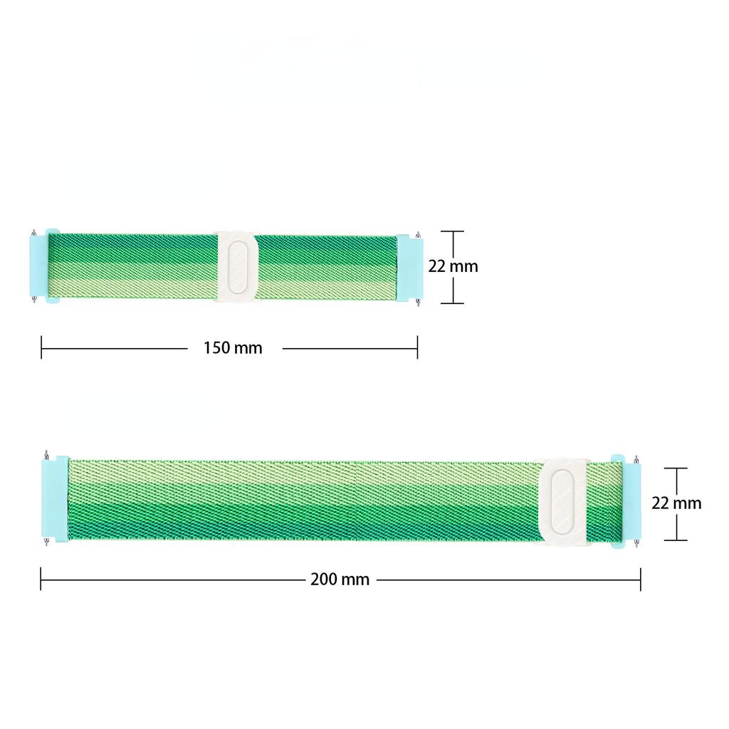 Плетеный нейлоновый ремешок 20 мм 22 мм для Huawei Watch GT/GT3 Pro/Samsung Galaxy Watch 6 5 4, магнитный браслет для Amazfit GTR/GTS Band