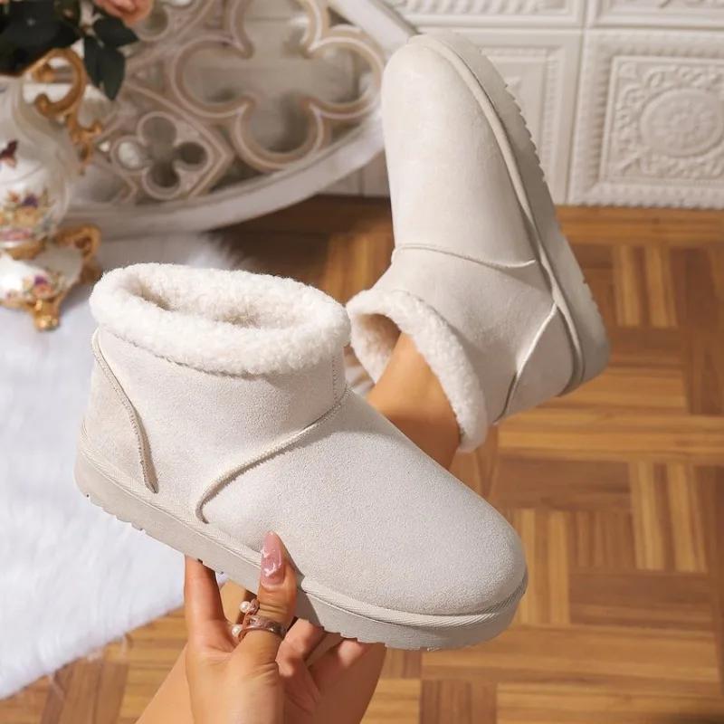 Модные женские ботинки Зимняя мода Уличная обувь Женские Новые Ботильоны на платформе Пуш Размер Женские Ботильоны на толстой подошве Роскошные Теплые Зимние Ботинки