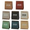 2026 Mini Desk Calendar Jan.2026-Dec.2026 12 Monthly Planner Small Standing Flip Calendar with Twin-Wire Binding for Home Office