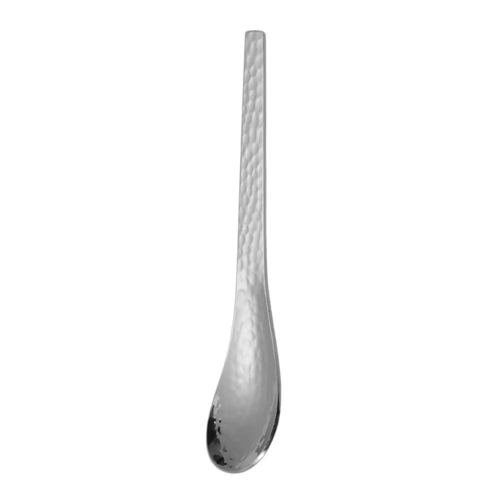Tableware Teaspoon Creative 304 Stainless Steel Japanese Style Fruit Fork Hammer Pattern Design Stirring Spoon