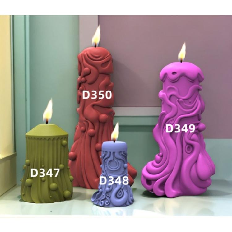 Резная цилиндрическая форма для свечей для DIY, антипригарная, легко извлекаемая